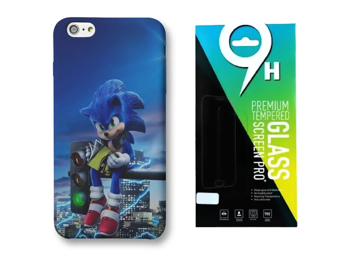 ZESTAW ETUI CASE DO IPHONE 13 Z NADRUKIEM SONIC RÓŻNE WZORY WYBÓR+SZKŁO