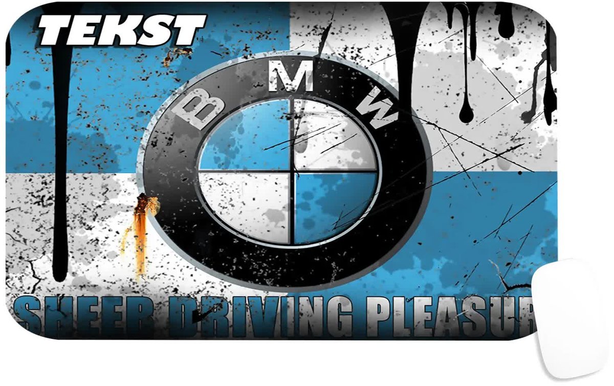 PODKŁADKA POD MYSZKĘ Z NADRUKIEM BMW SPEED PREZENT MOTO -TEKST -29X36