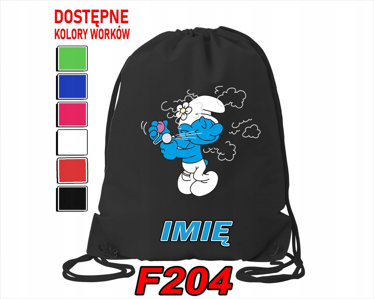 WOREK SZKOLNY NA WF SPORTOWY NA BUTY DLA DZIECI WYBRANE WZORY- IMIĘ