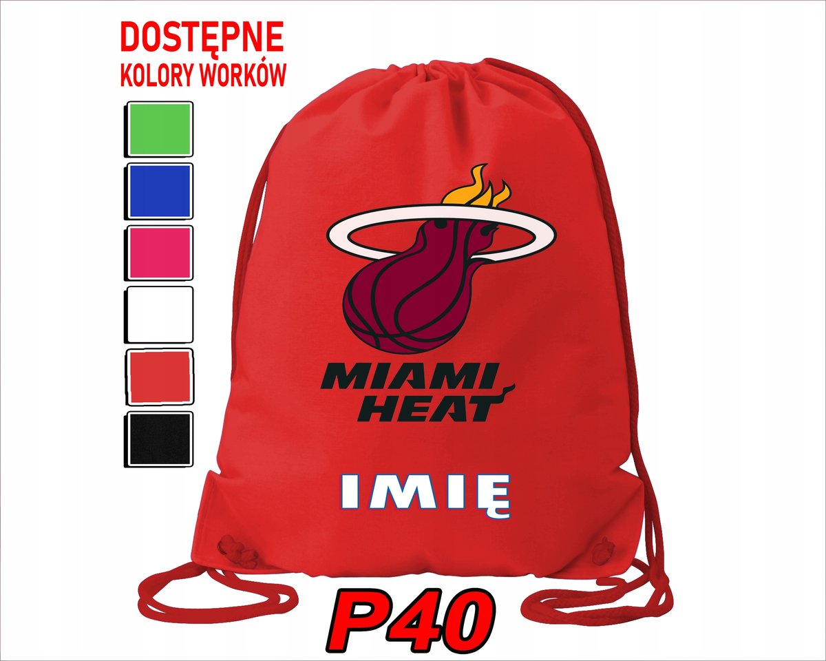 WOREK SZKOLNY NA WF TRENING BUTY SPORTOWY DLA FANA MIAMI HEAT NBA BASKET