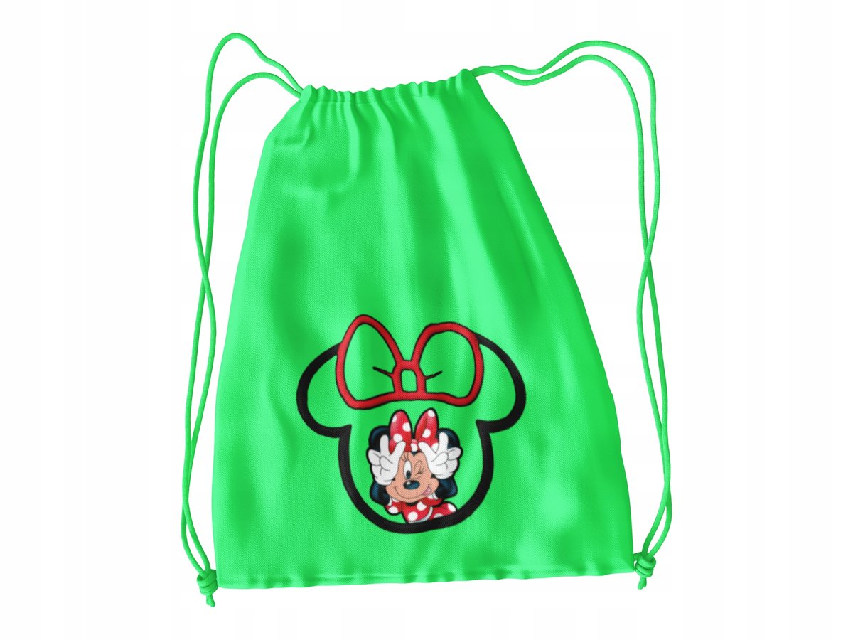 WOREK DO SZKOŁY WF/BUTY MYSZKA MINNIE + IMIĘ