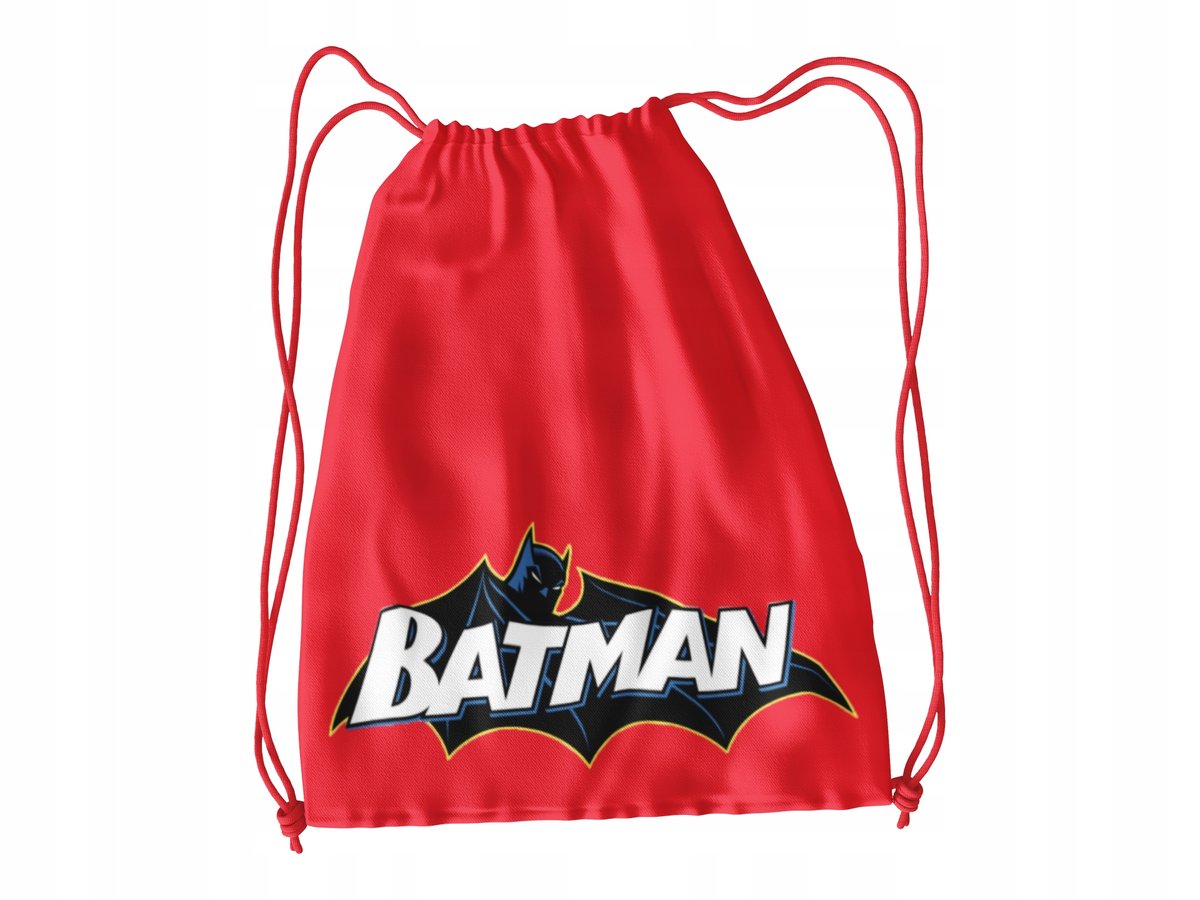 WOREK DO SZKOŁY WF/BUTY BATMAN + IMIĘ