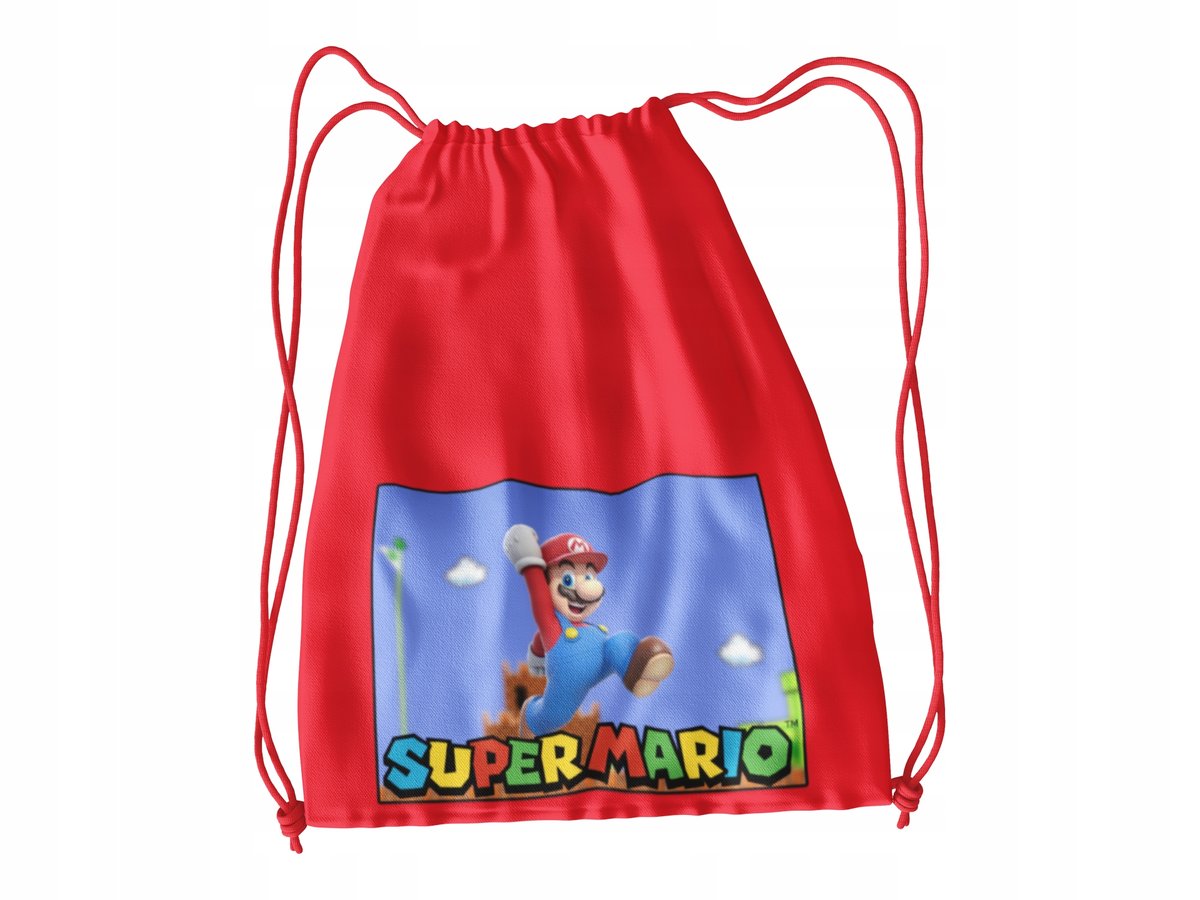WOREK DO SZKOŁY WF/BUTY SUPER MARIO + IMIĘ