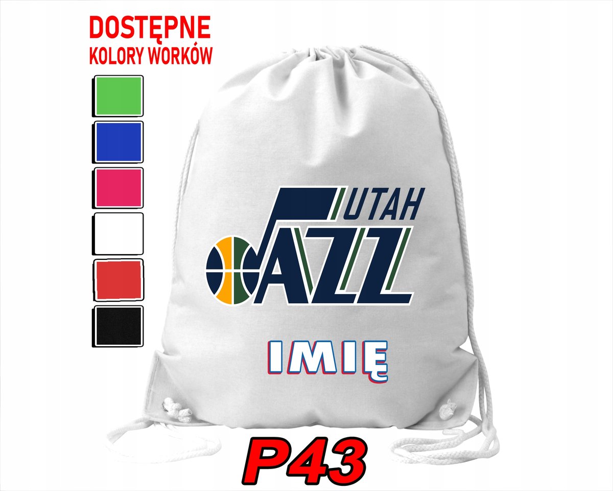 WOREK SZKOLNY NA WF TRENING BUTY SPORTOWY DLA FANA UTAH JAZZ NBA BASKET