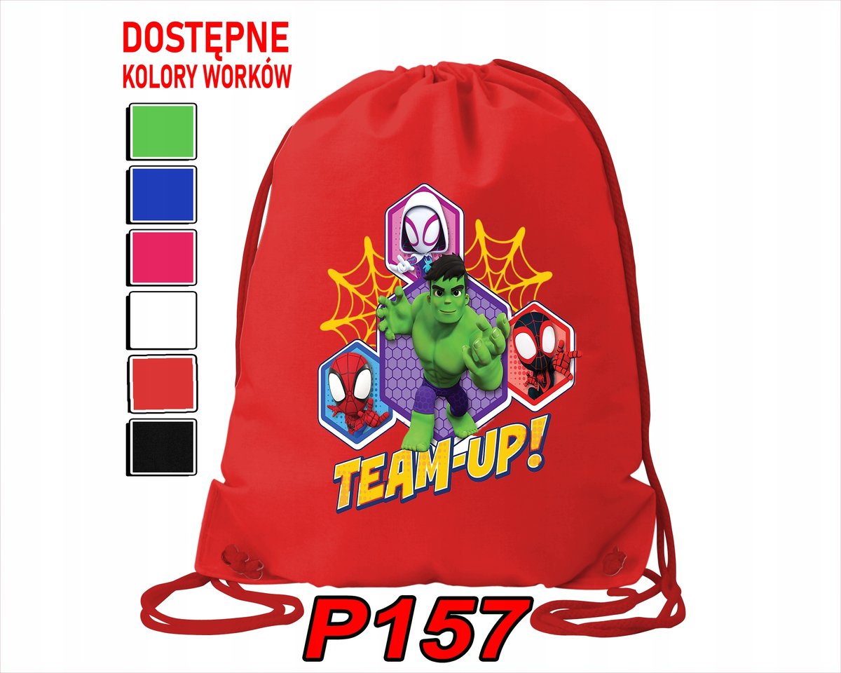 WOREK SZKOLNY NA WF BUTY SPORTOWY DLA DZIECKA BOHATEROWIE KID + IMIĘ