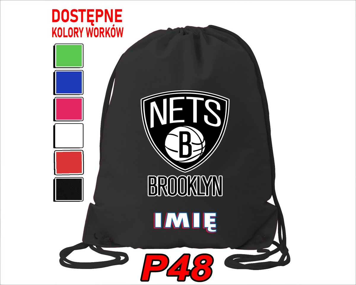 WOREK SZKOLNY NA WF TRENING BUTY SPORTOWY DLA FANA BROOKLYN NETS NBA