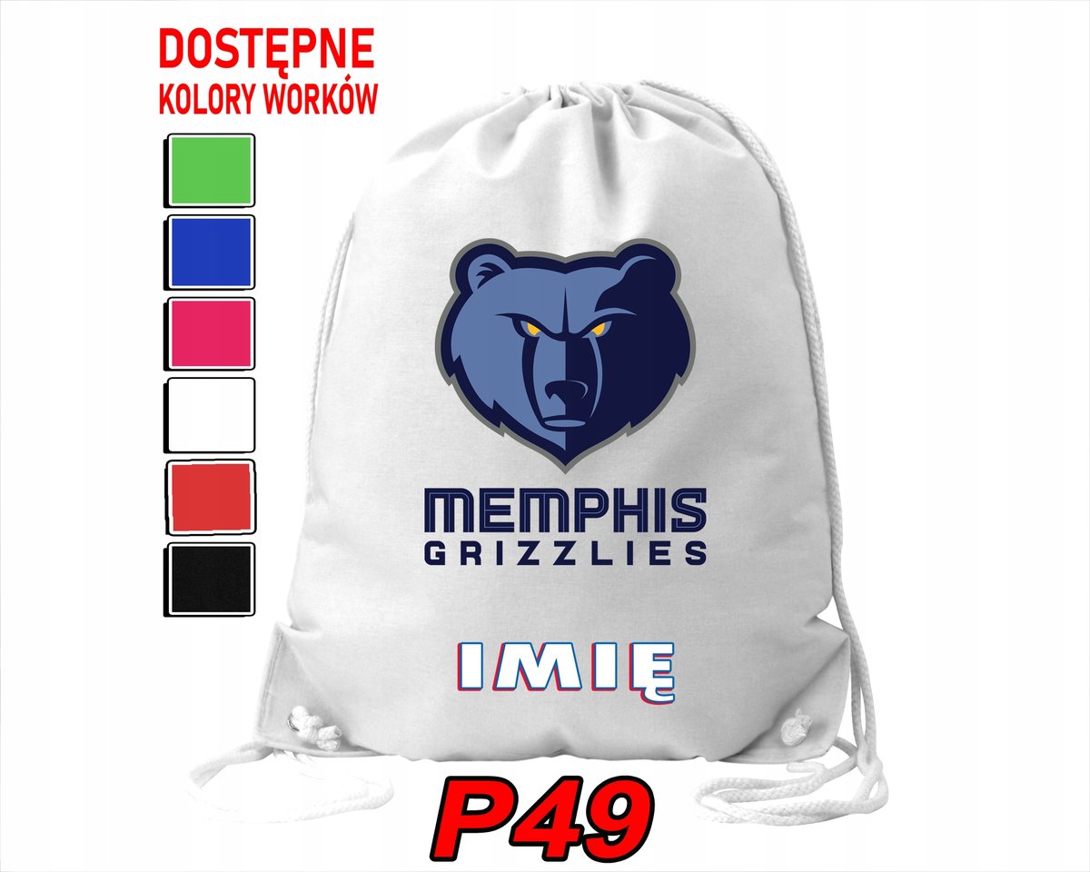 WOREK SZKOLNY NA WF TRENING BUTY SPORTOWY DLA FANA MEMPHIS GRIZZLES NBA