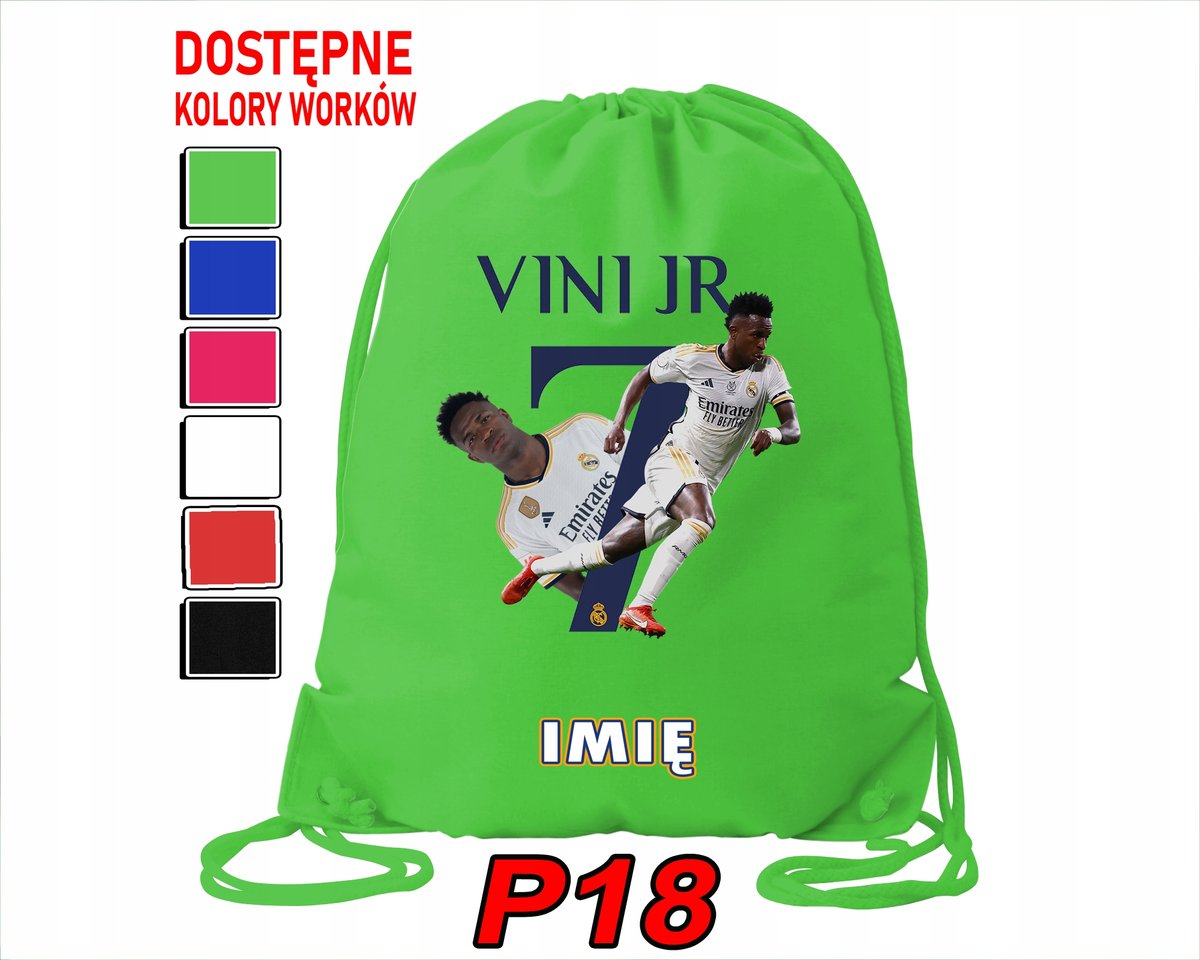 WOREK SZKOLNY NA WF TRENING BUTY SPORTOWY DLA FANA VINICIUS JR. VINI REAL