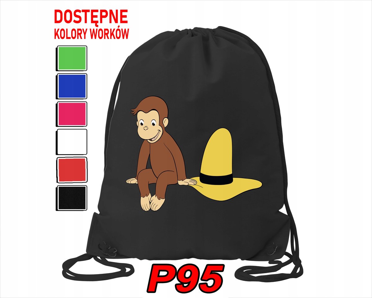 WOREK SZKOLNY NA WF BUTY SPORTOWY DLA DZIECKA WYBRANE MAŁPKA + IMIĘ