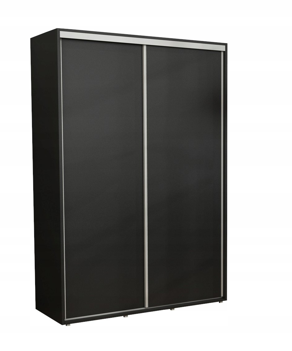 Nowoczesna Szafa Przesuwna Kacper Slim 160x220x45 Czarna