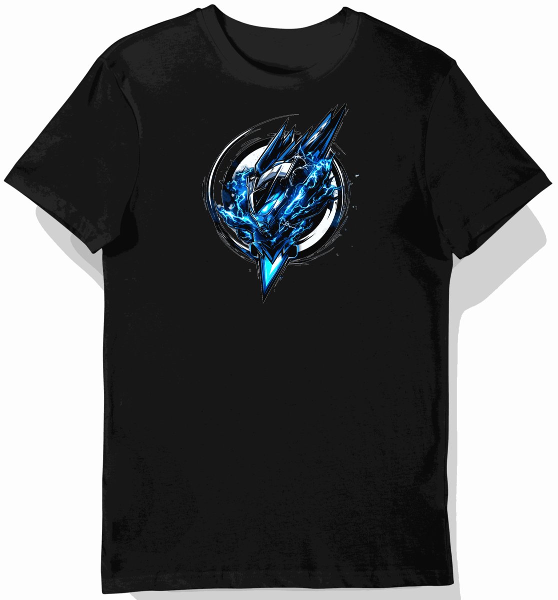 Koszulka męska czarna z motywem błyskawicy zespołów e-sportowych 3XL