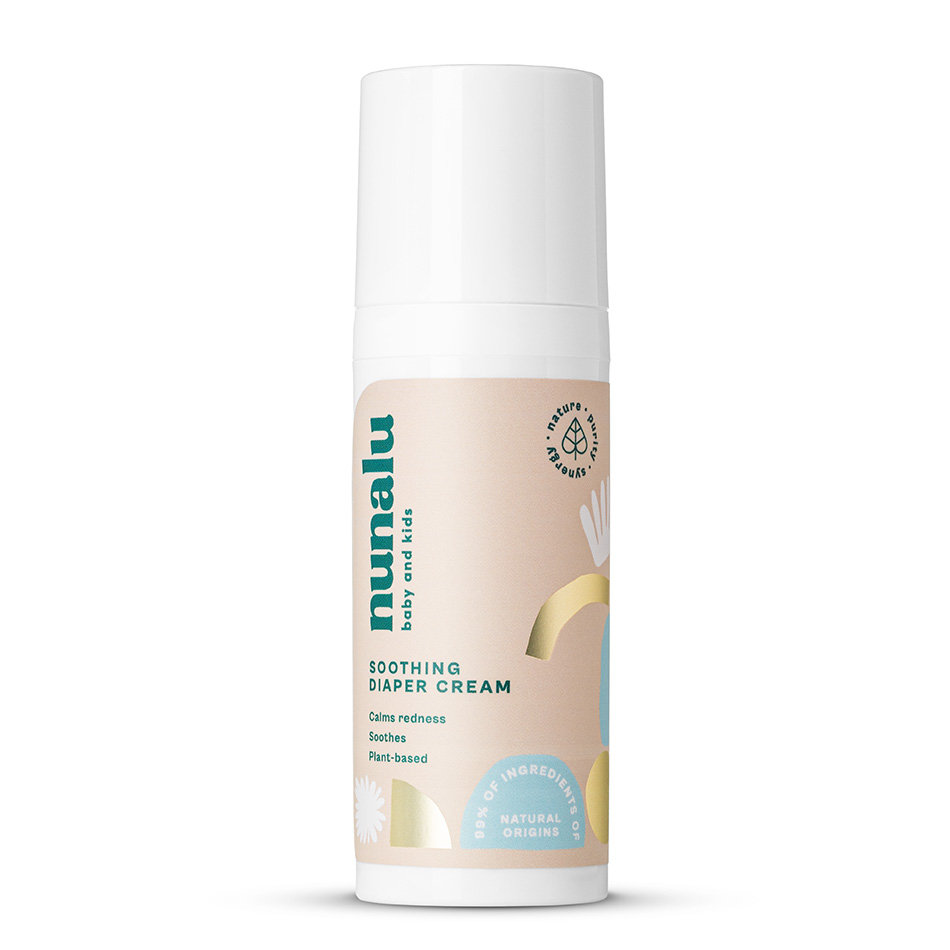 Nunalu Kojący krem pod pieluszkę dla niemowląt, z masłem murumuru i cupuacu, ceramidami, skwalanem i olejem z awokado, 50 ml