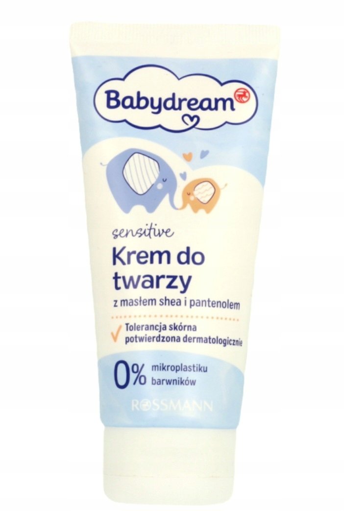BABYDREAM Sensitive Krem do twarzy z masłem shea i pantenolem 100 ml