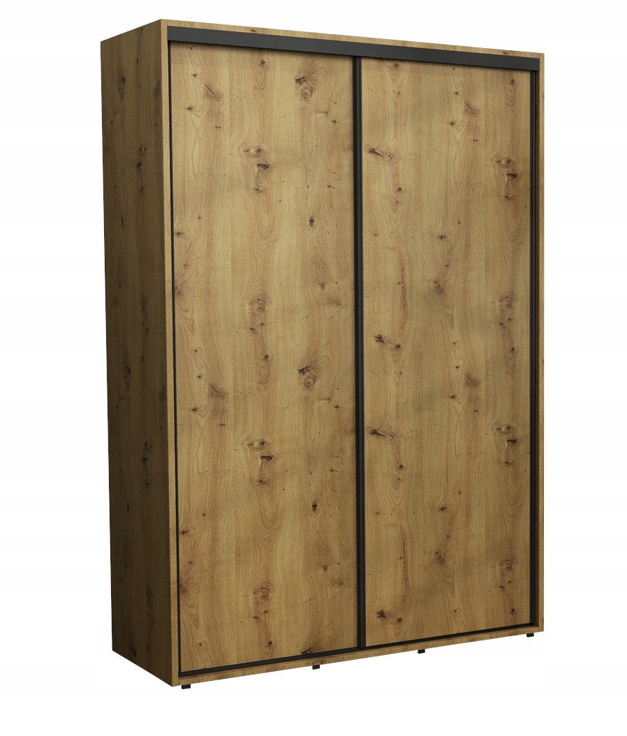 Nowoczesna Szafa Przesuwna Iga Czarne Okucia130 x242 Artisan SzafaUbraniowa