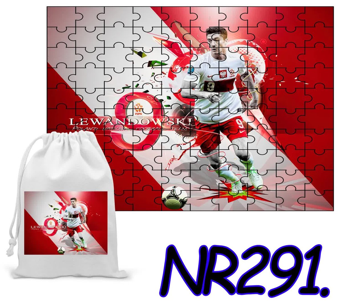 Puzzle 110 El. Układanka Robert Lewandowski Okazja + Woreczek Z Nadrukiem