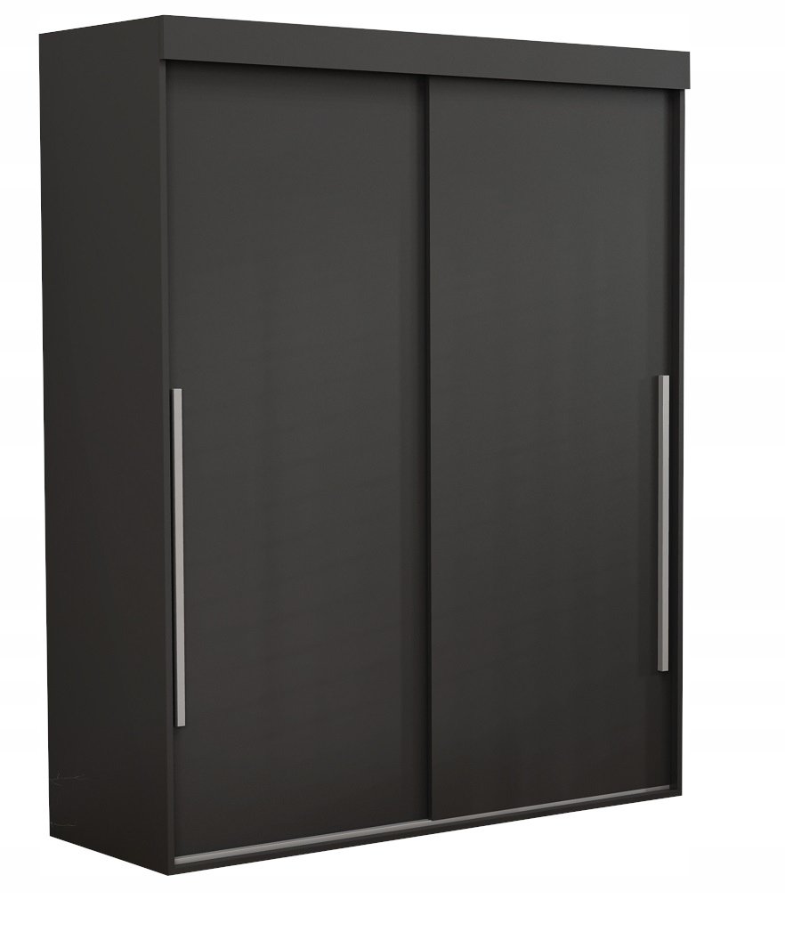 Szafa Przesuwna Do Przedpokoju ALLAM ALU SLIM 190x202x45.5 Czarna