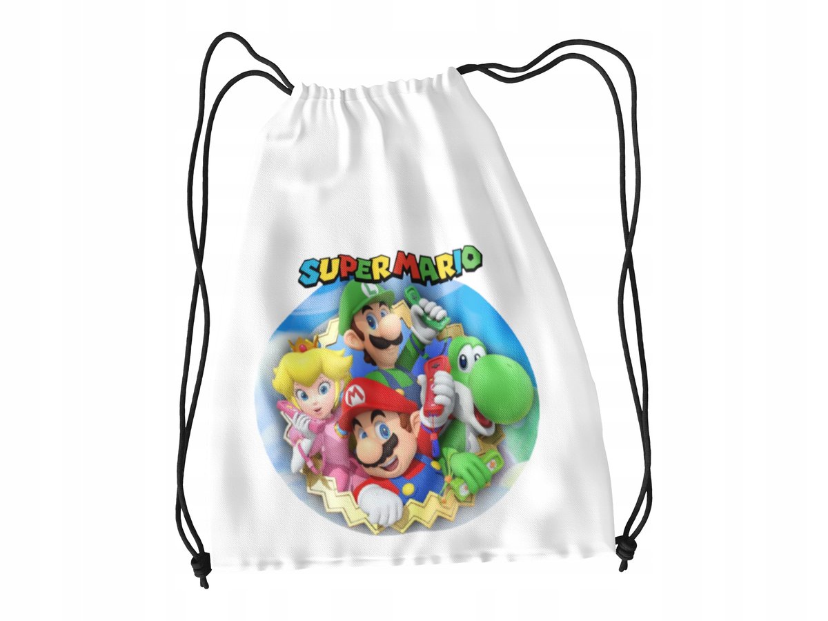 WOREK DO SZKOŁY WF/BUTY SUPER MARIO + IMIĘ