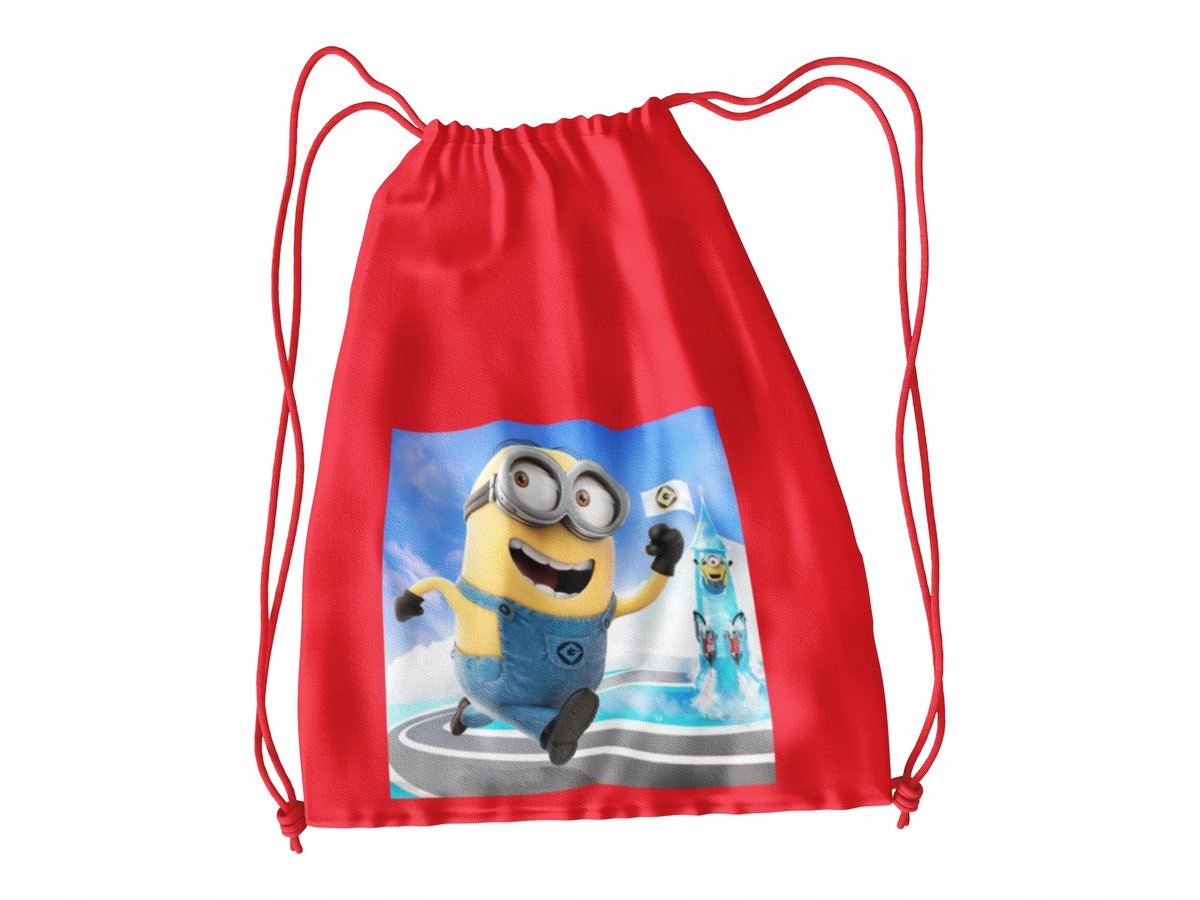 WOREK DO SZKOŁY WF/BUTY MINIONKI + IMIĘ