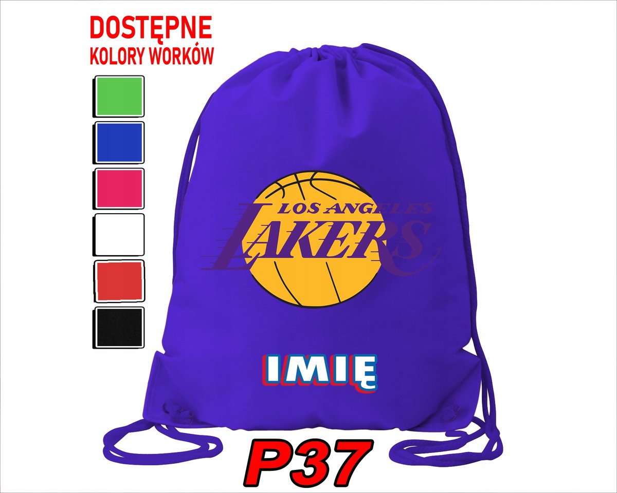 WOREK SZKOLNY NA WF TRENING BUTY SPORTOWY DLA FANA LOS ANGELES LAKERS NBA
