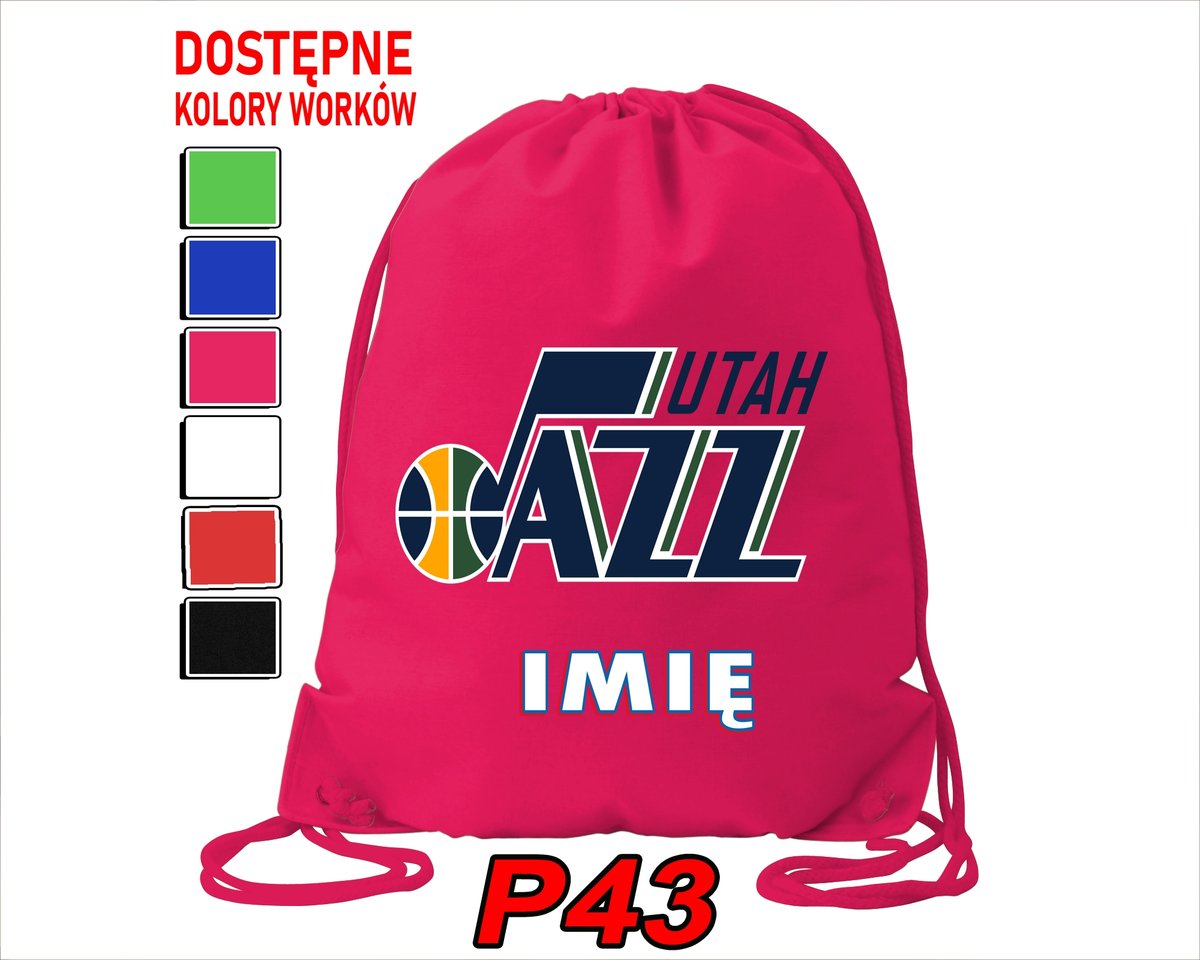 WOREK SZKOLNY NA WF TRENING BUTY SPORTOWY DLA FANA UTAH JAZZ NBA BASKET