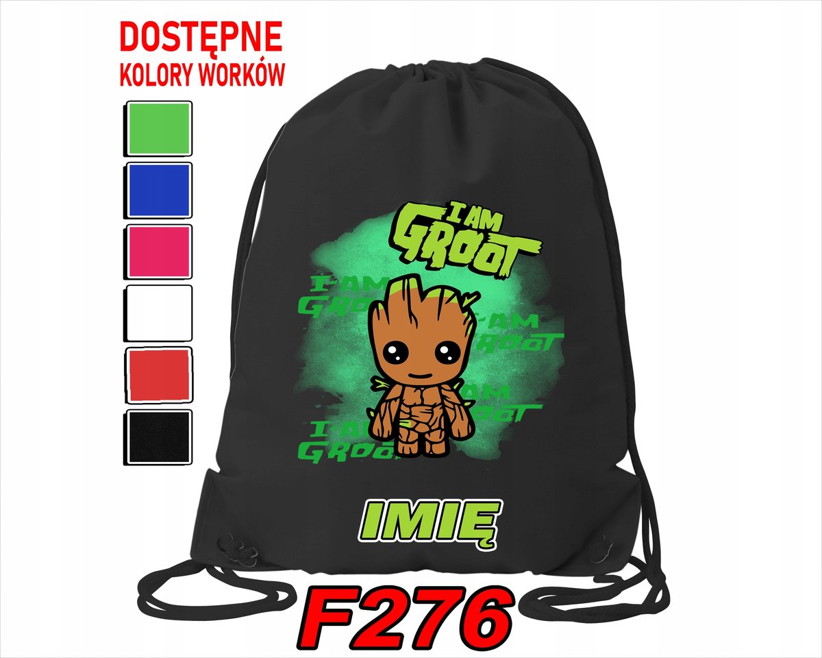 WOREK SZKOLNY NA WF SPORTOWY NA BUTY DLA DZIECI WYBRANE WZORY- IMIĘ