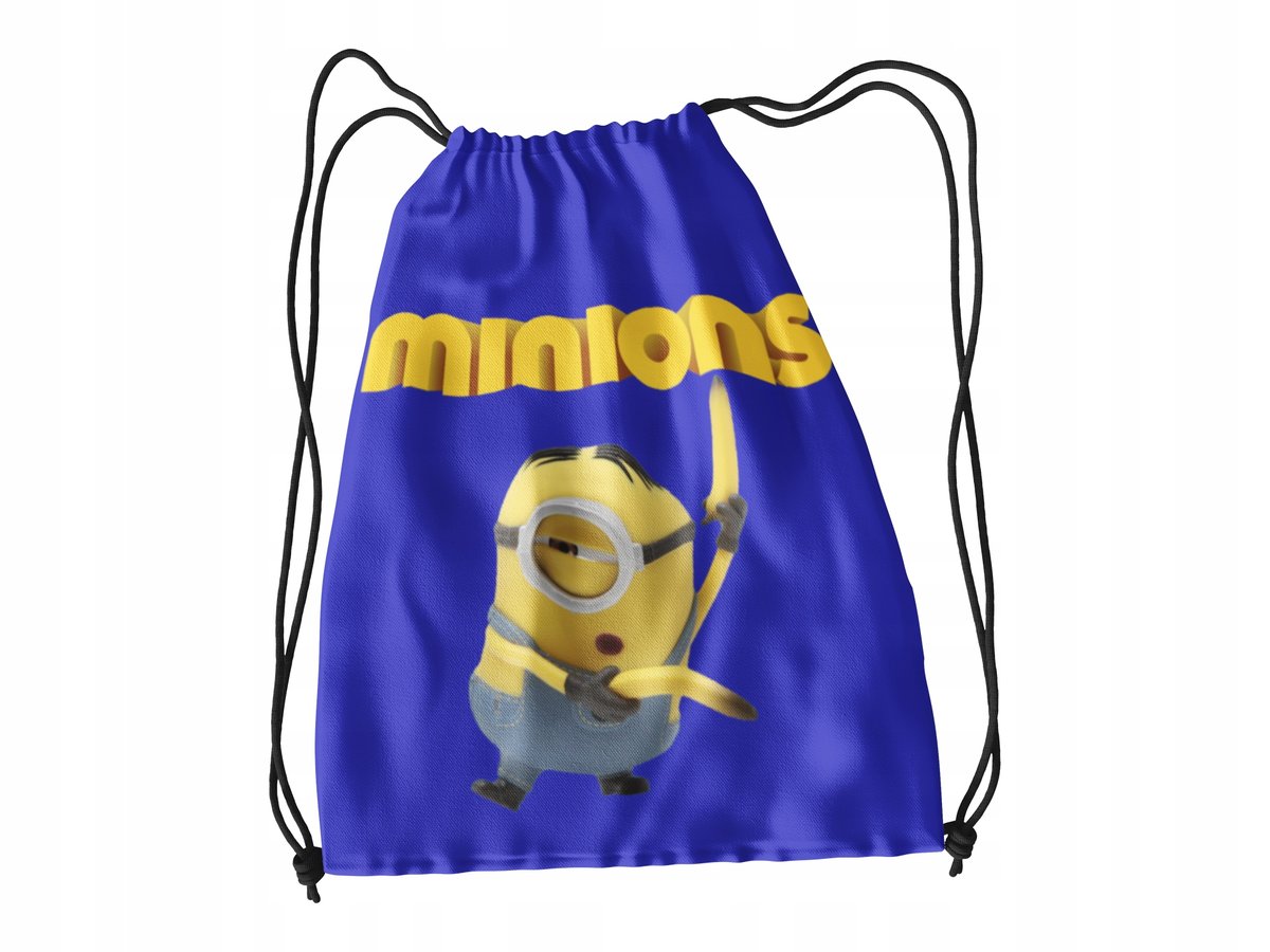 WOREK DO SZKOŁY WF/BUTY MINIONKI + IMIĘ