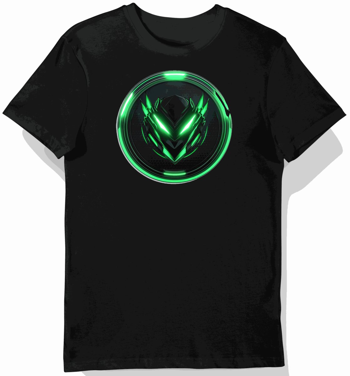 Koszulka męska czarna z motywem esportowej odznaki XXL