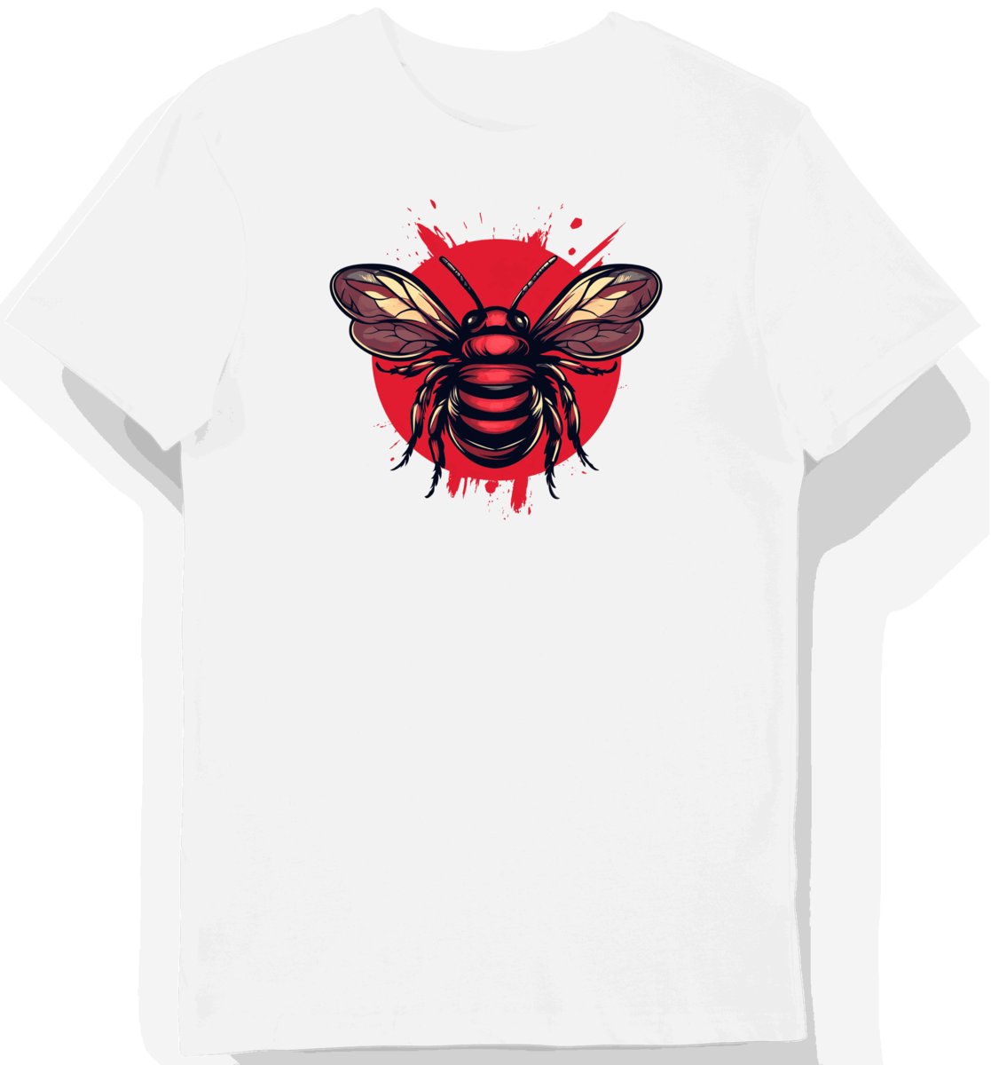 Koszulka męska biała z nadrukiem pszczoły esportowej S