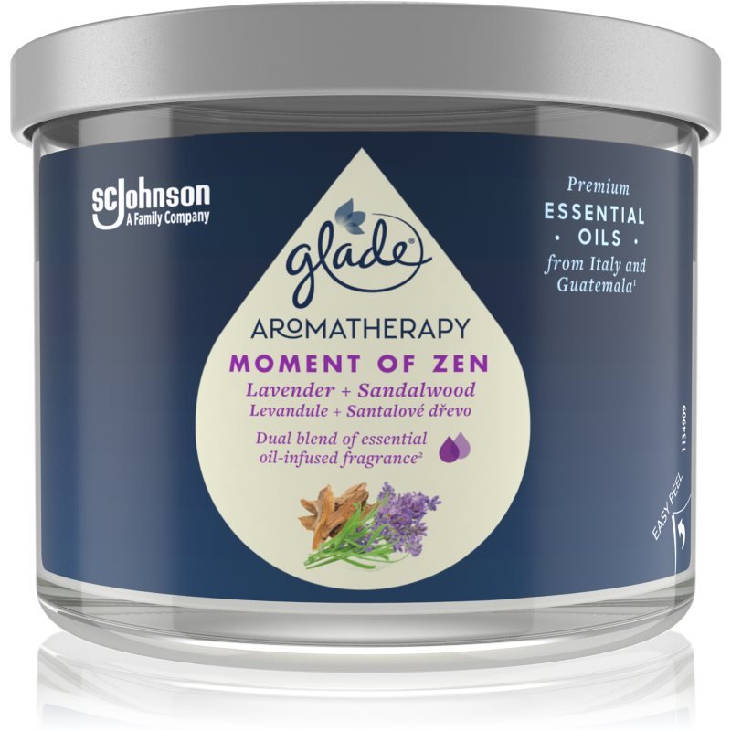 Glade Aromatherapy Moment Of Zen Świeczka Zapachowa Lavender + Sandalwood 260 G