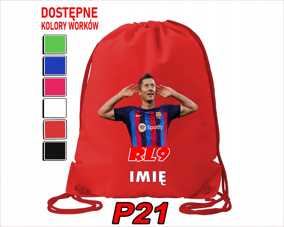Worek Szkolny Na Wf Trening Buty Sportowy Dla Fana Rl9 Lewandowski Barca