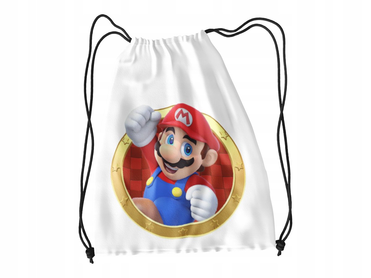 WOREK DO SZKOŁY WF/BUTY SUPER MARIO + IMIĘ