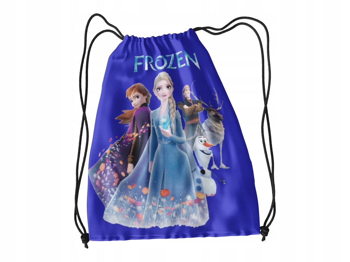 WOREK DO SZKOŁY WF/BUTY KRAINA LODU + IMIĘ