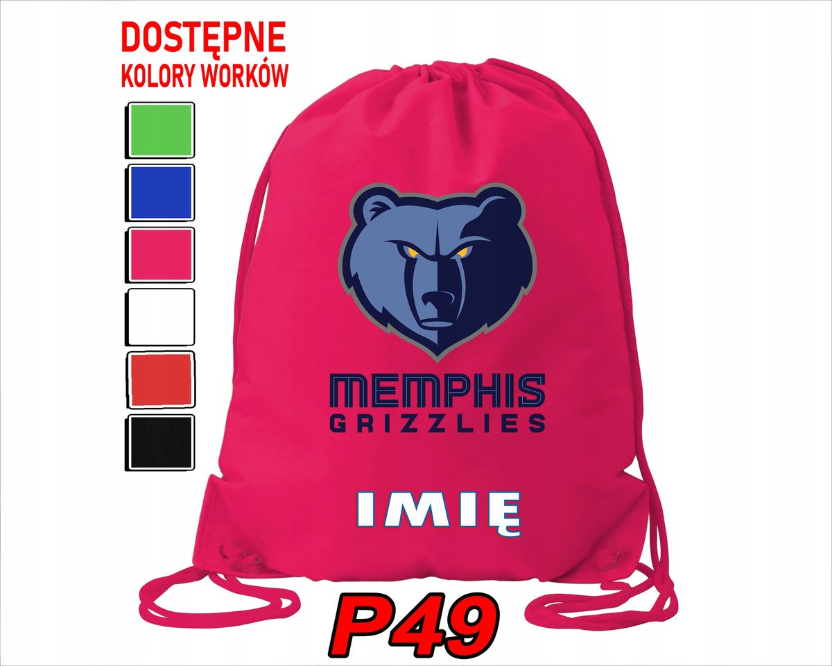 WOREK SZKOLNY NA WF TRENING BUTY SPORTOWY DLA FANA MEMPHIS GRIZZLES NBA