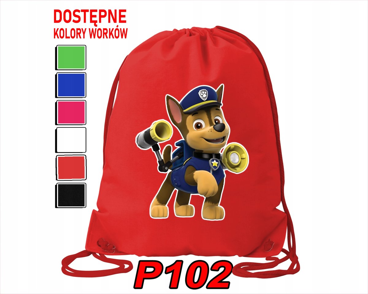 WOREK SZKOLNY NA WF BUTY SPORTOWY DLA DZIECKA PIESKI 5 WZORÓW + IMIĘ