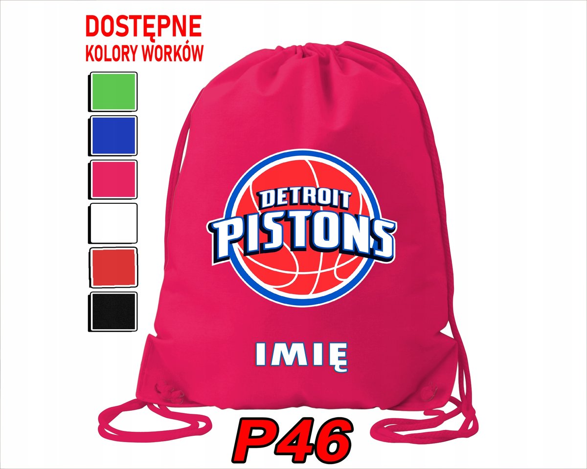 WOREK SZKOLNY NA WF TRENING BUTY SPORTOWY DLA FANA DETROIT PISTONS NBA