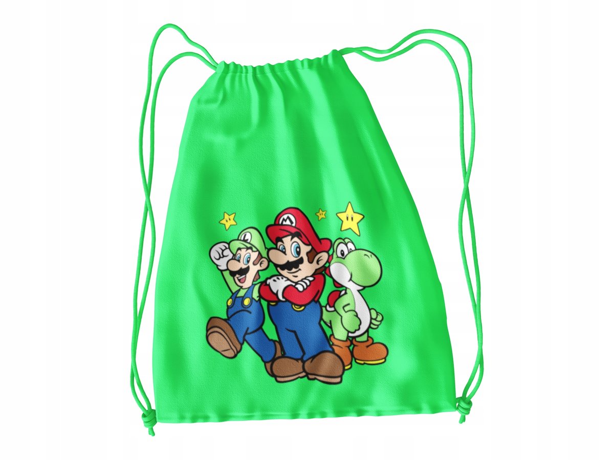 WOREK DO SZKOŁY WF/BUTY SUPER MARIO + IMIĘ