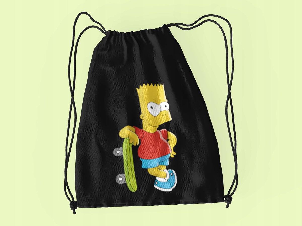 WOREK DO SZKOŁY WF/BUTY SIMPSONOWIE + IMIĘ