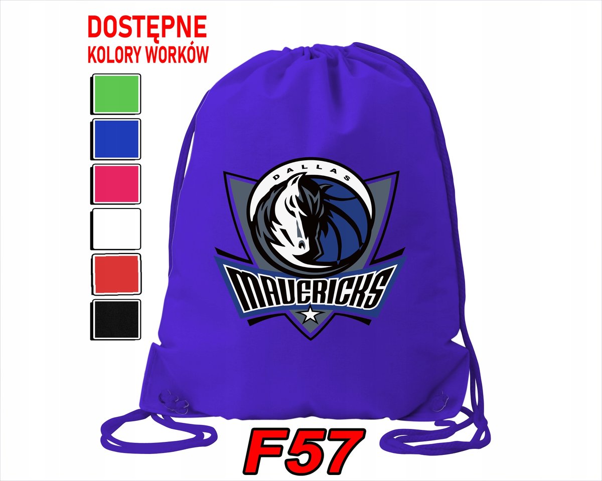 WOREK SZKOLNY NA WF SPORTOWY DALLAS MAVERICS NBA BASKET - IMIĘ