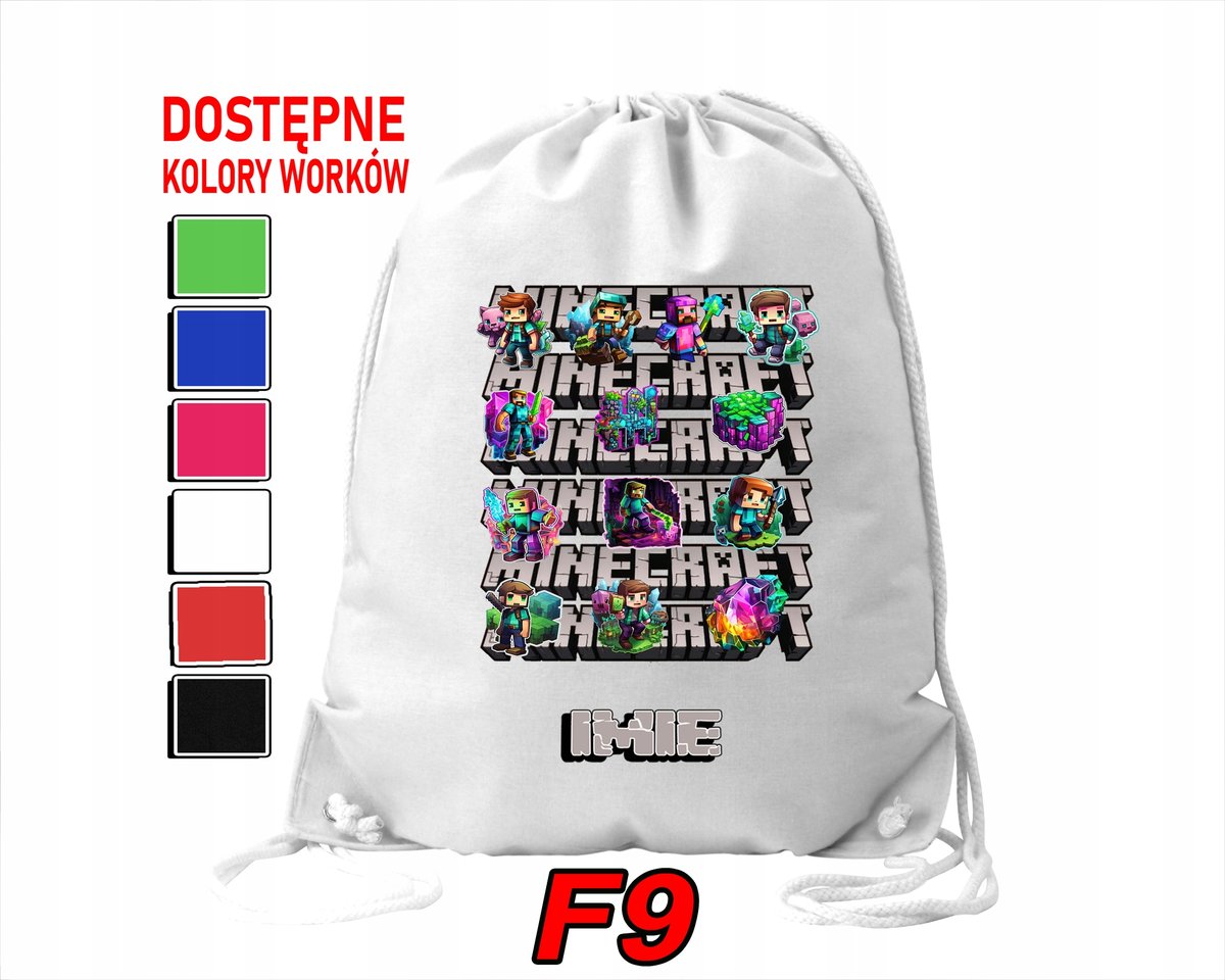 WOREK SZKOLNY NA WF TRENING SPORTOWY Z NADRUKIEM MAINKRAFT - IMIĘ