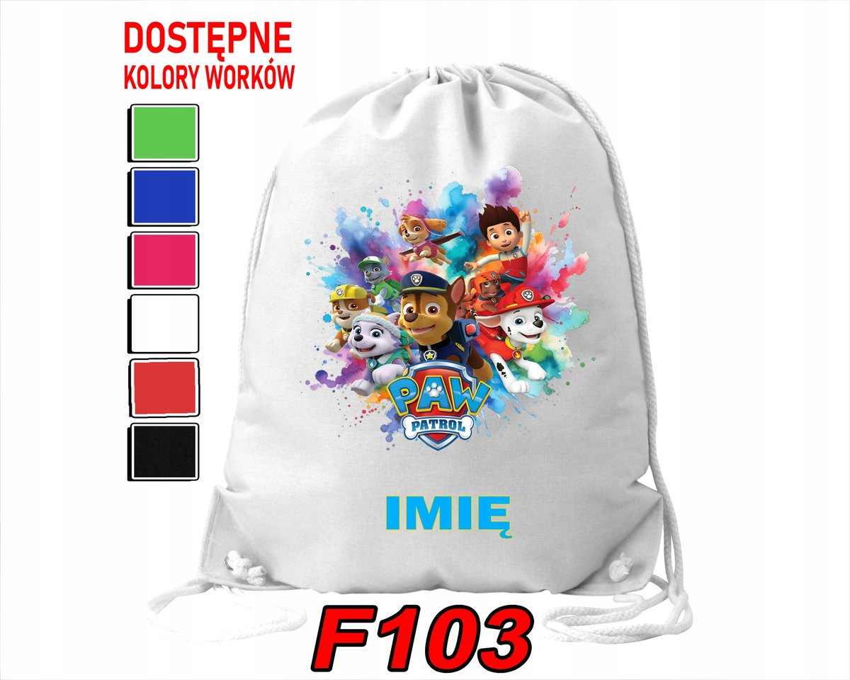 WOREK SZKOLNY NA WF TRENING SPORTOWY Z NADRUKIEM ROBLOX - IMIĘ