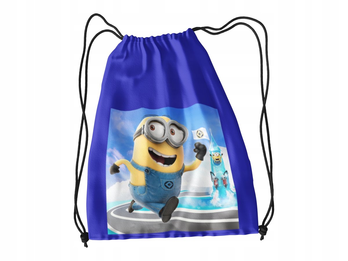 WOREK DO SZKOŁY WF/BUTY MINIONKI + IMIĘ