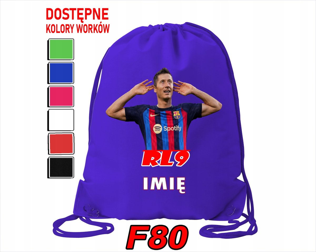 WOREK SZKOLNY NA WF SPORTOWY ROBERT LEWANDOWSKI BARCELONA - IMIĘ