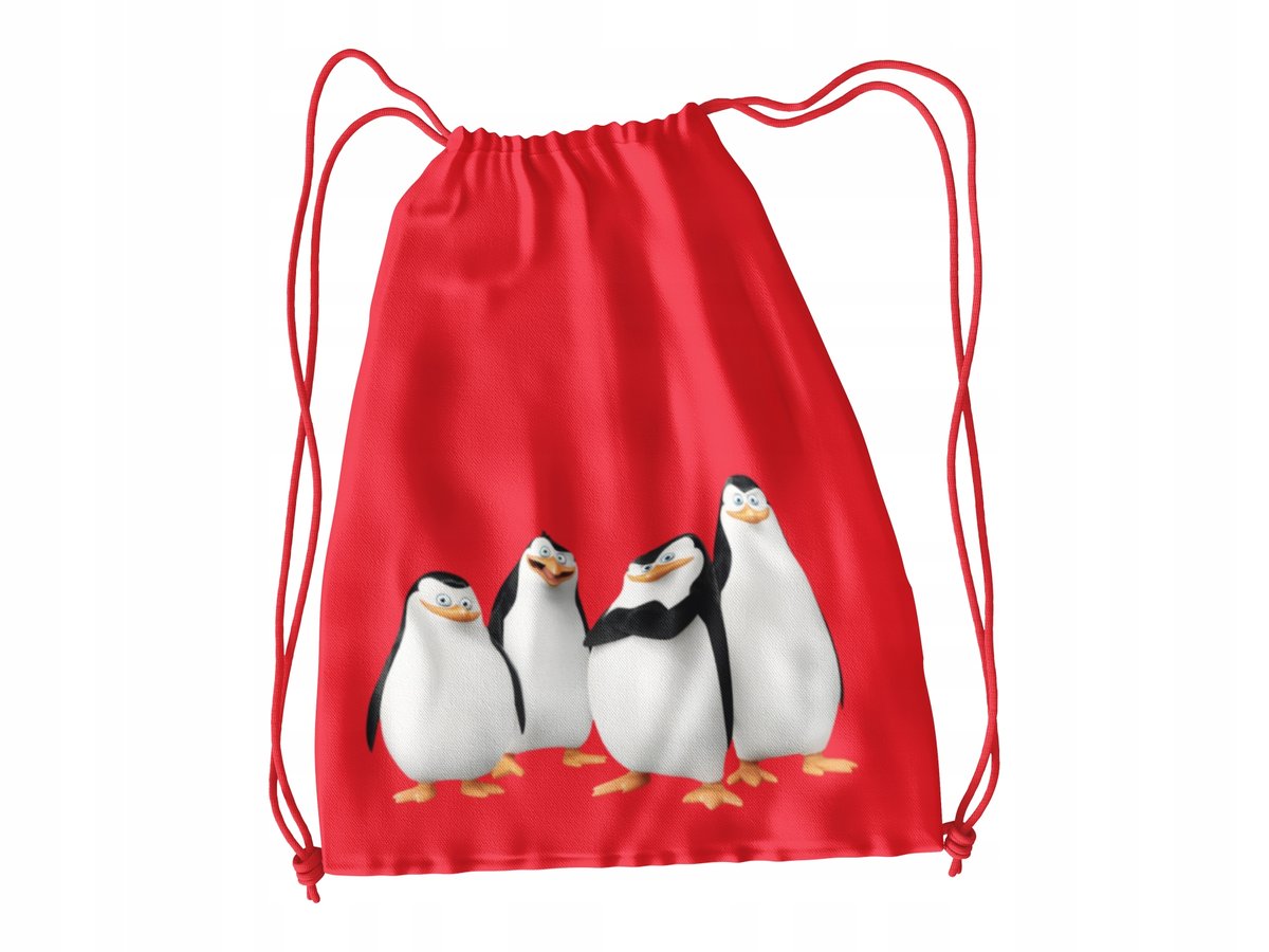 WOREK DO SZKOŁY WF/BUTY PINGWINY + IMIĘ