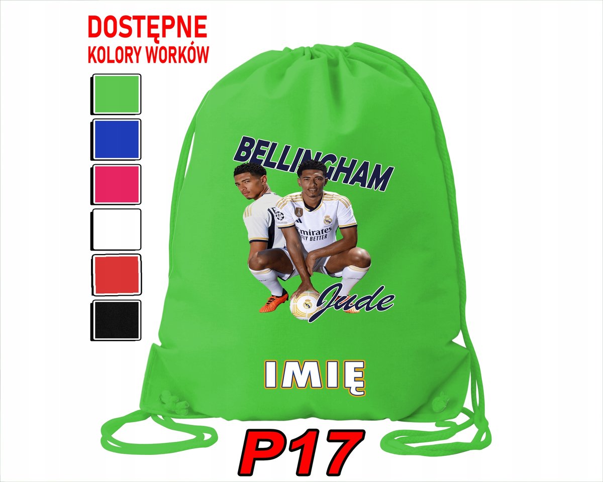 WOREK SZKOLNY NA WF TRENING BUTY SPORTOWY DLA FANA JUDE BELLINGHAM REAL