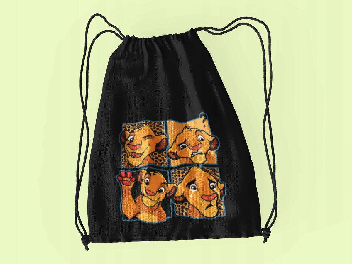 WOREK DO SZKOŁY WF/BUTY KRÓL LEW + IMIĘ
