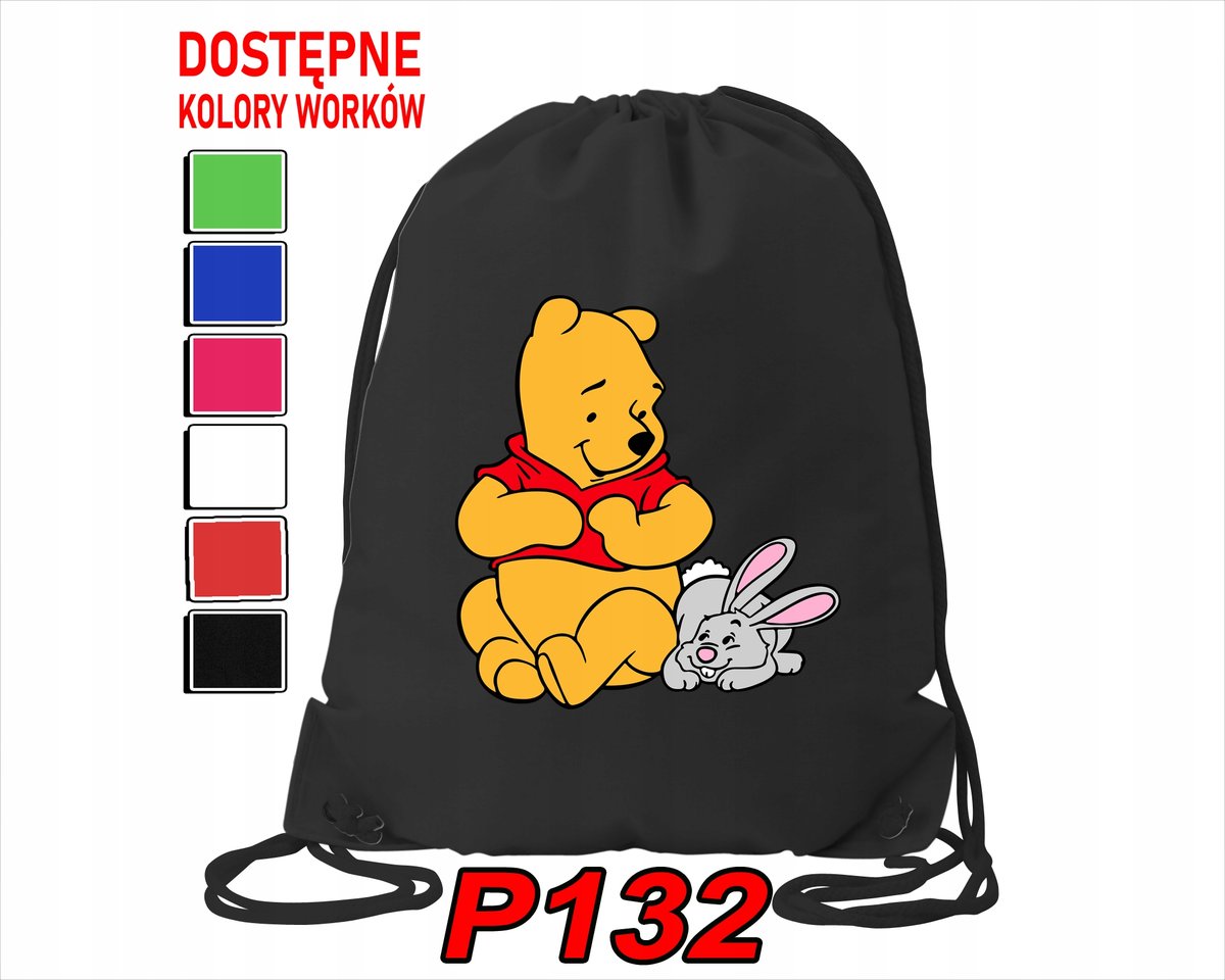 Worek Szkolny Na Wf Buty Sportowy Dla Dziecka Miś 5 Wzorów + Imię