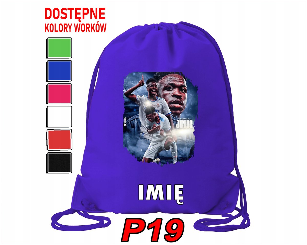 WOREK SZKOLNY NA WF TRENING BUTY SPORTOWY DLA FANA VINICIUS JR. VINI REAL