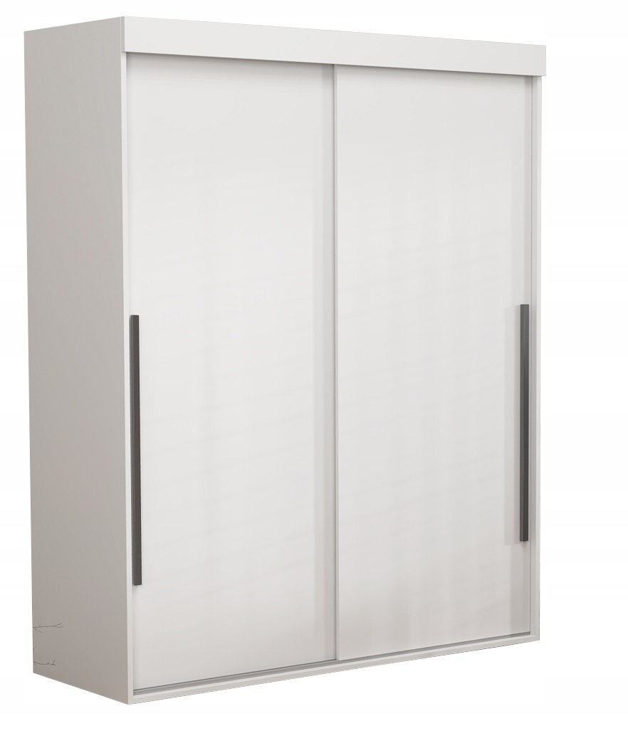 DUŻA SZAFA PRZESUWNA DO PRZEDPOKOJU Z PÓŁKAMI GŁ. 45,5CM 120x202 BIAŁA