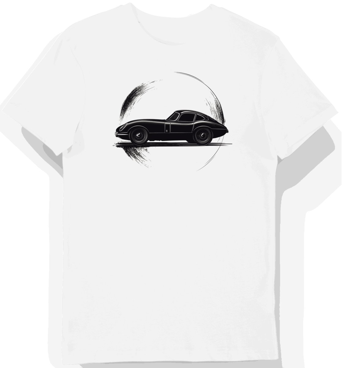 Koszulka męska biała z grafiką klasycznego Jaguara 3XL