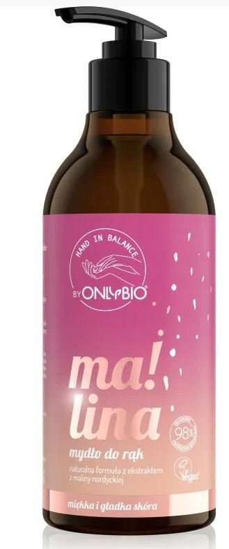 ONLYBIO Body in Balance Mydło do rąk w płynie, Malina 400 ml